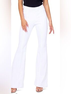 Cello White Women's Flare Jeans - High-Rise Wide Leg-Medium